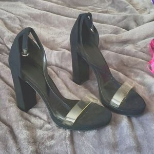 Used once, size 9 black heels